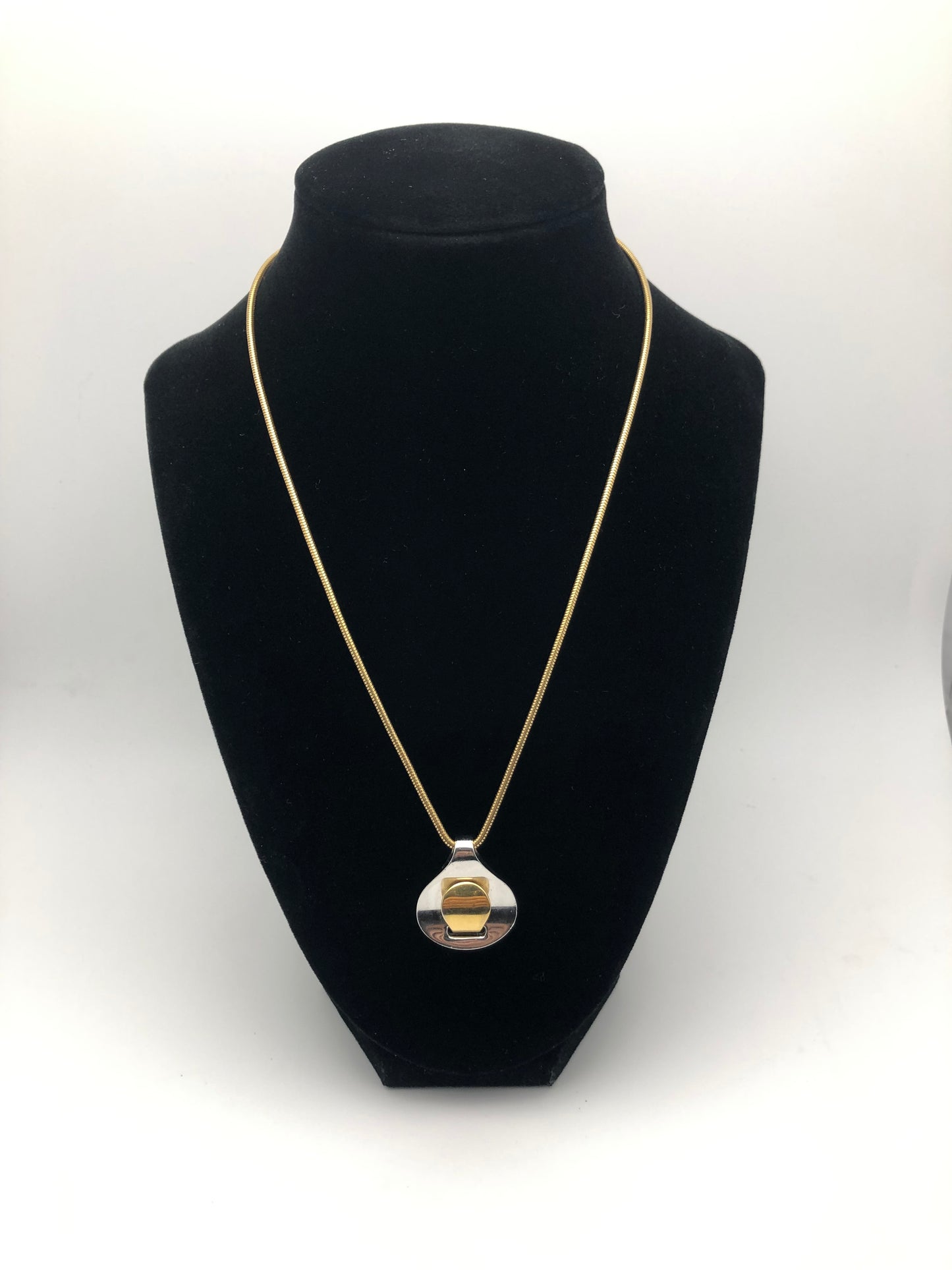 vintage GIVENCHY necklace silver  gold tone