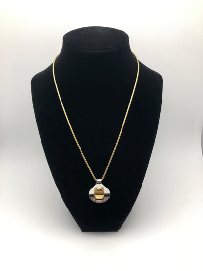 vintage GIVENCHY necklace silver  gold tone