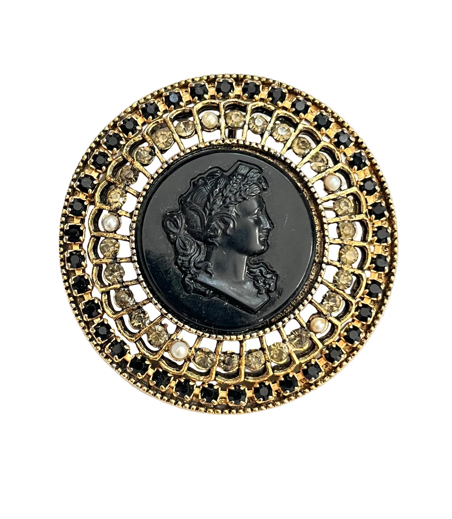 Vintage brooch pendant cameo