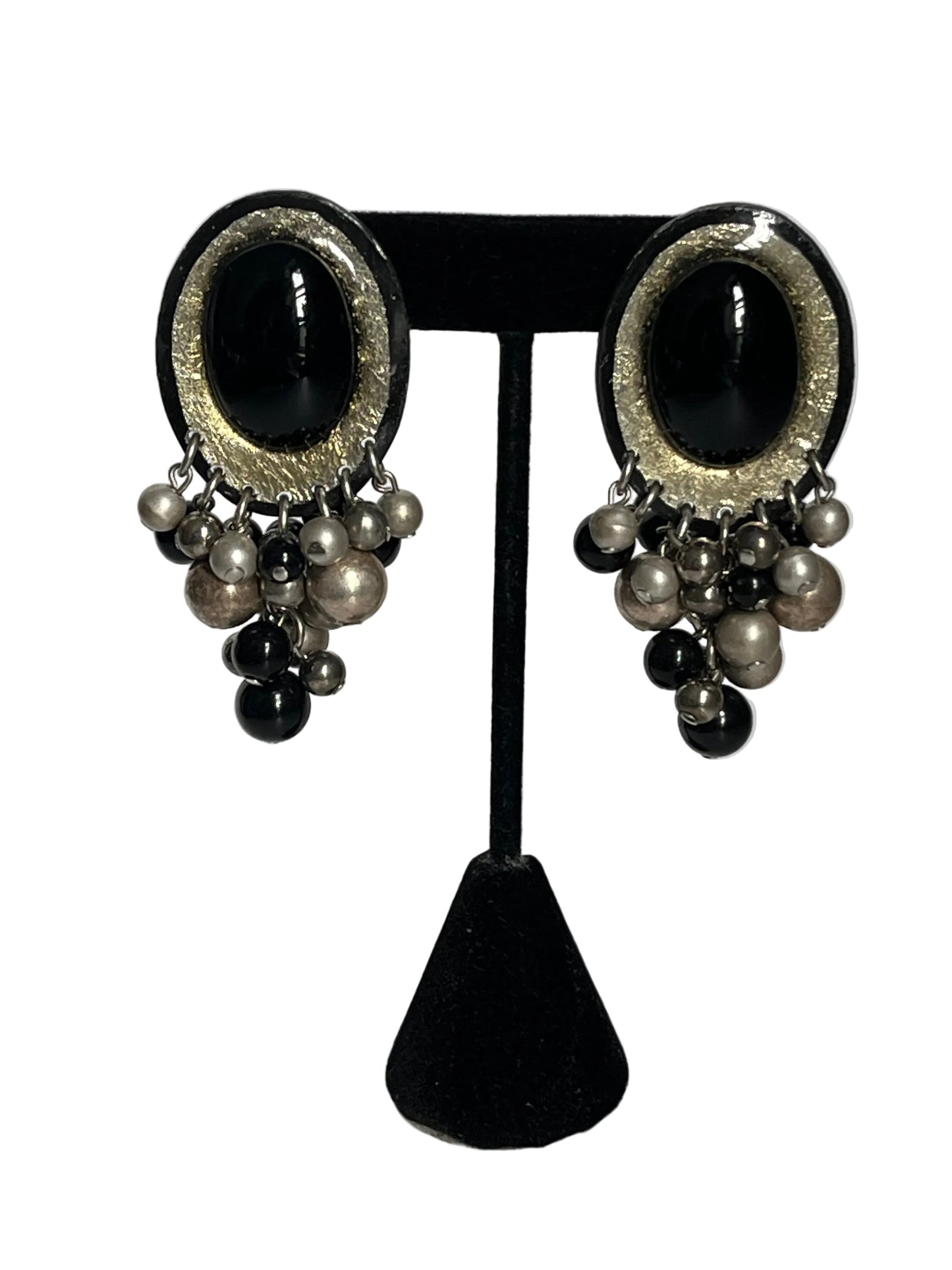 Vintage earrings Ikarami designer mix material