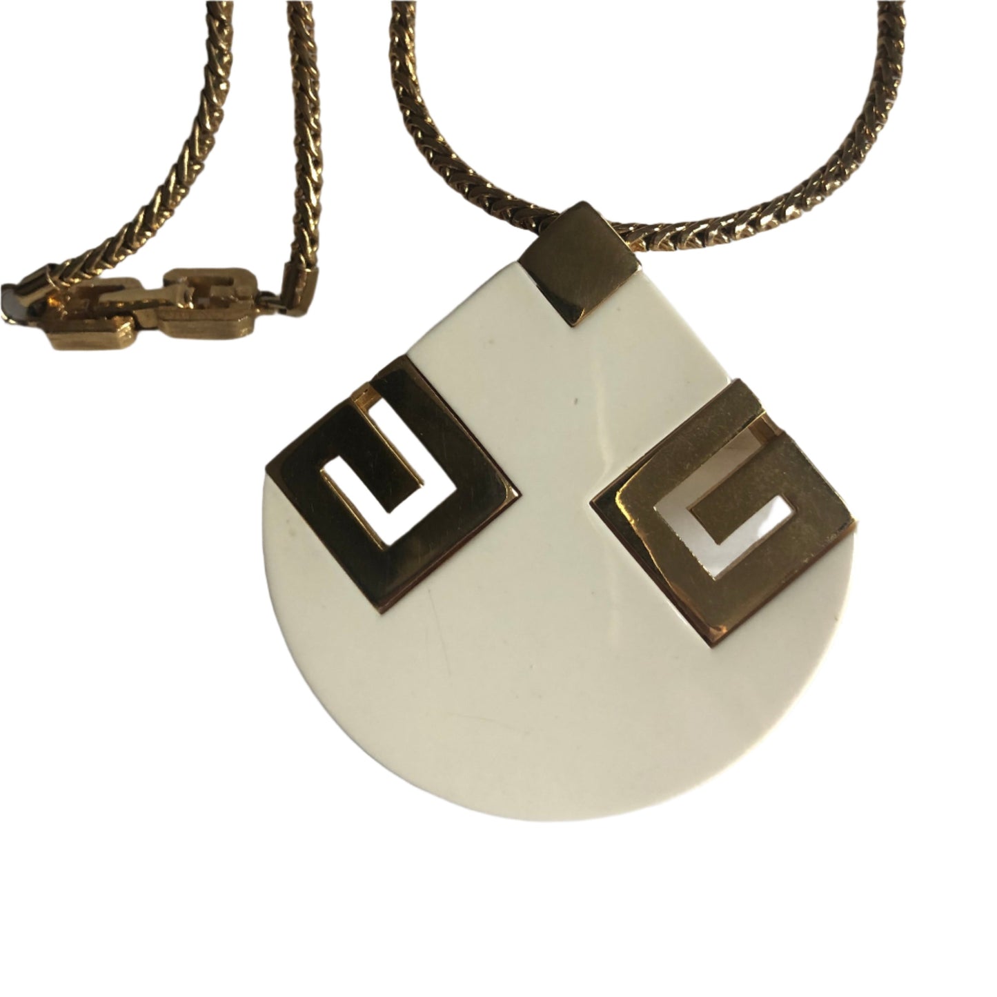 Vintage GIVENCHY necklace pendant logo 1978
