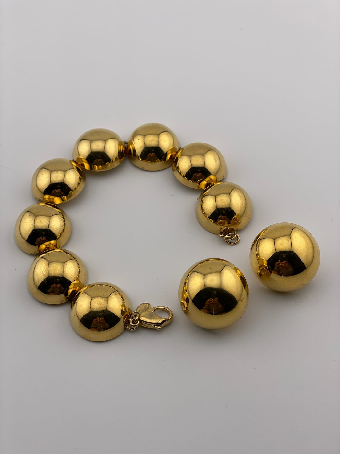 Vintage MONET Set (Bracelet and Clip On Earring)