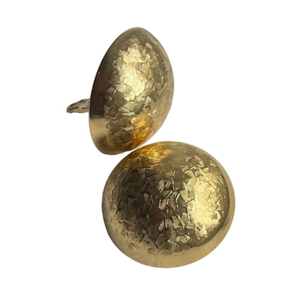 Vintage earrings clip on buttons style large