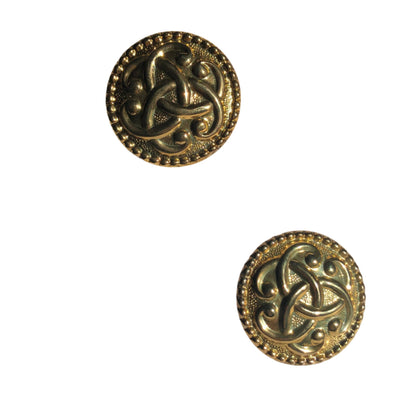 Vintage large earrings clip on monogram