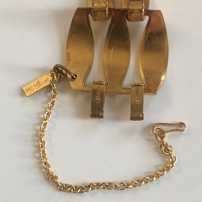 Vintage Monet jewelers bracelet gold plated links