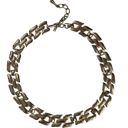 Vintage Monet necklace collar gold tone 1950's