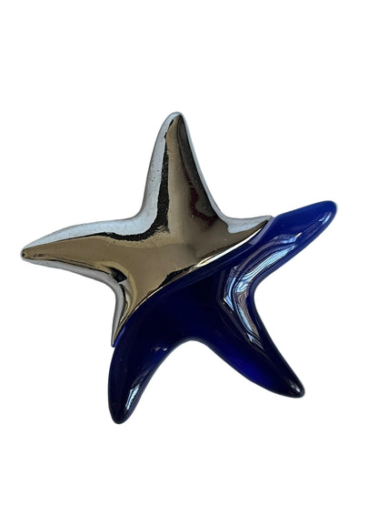 Vintage givenchy  necklace star blue lucite pendant