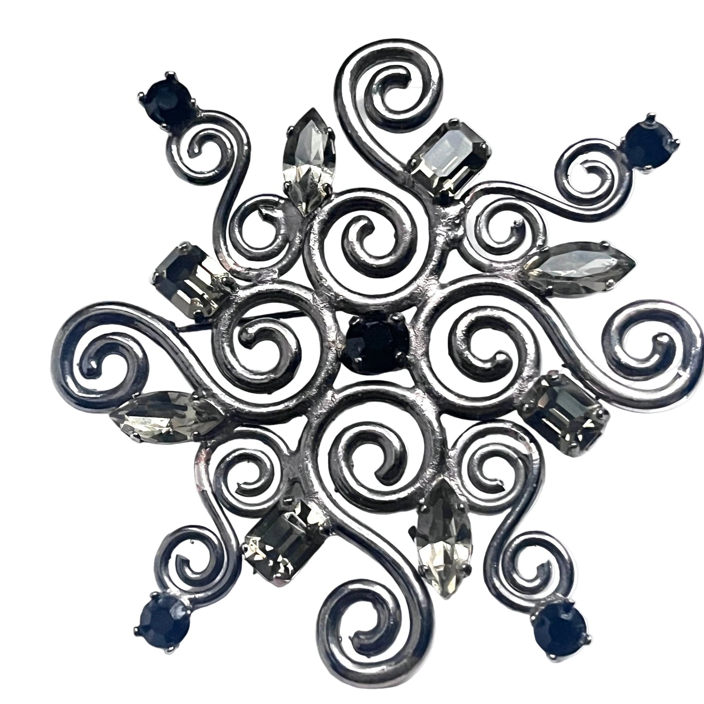 Vintage Jean Louis Scherrer  brooch large rhinestones