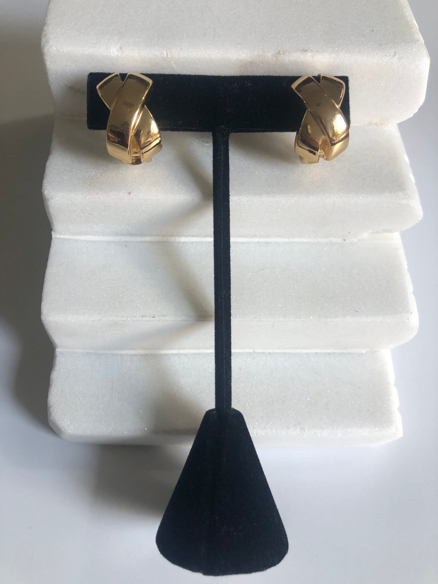 Vintage Chr. Dior earrings clip on cross