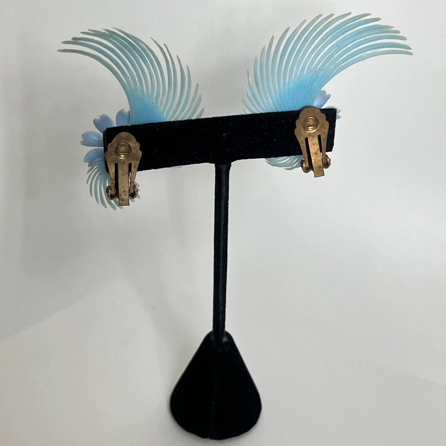 Vintage earrings plastic wings 1960's
