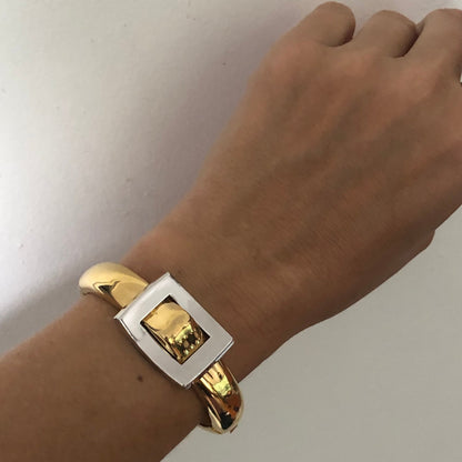 Vintage GIVENCHY bracelet two tone buckle