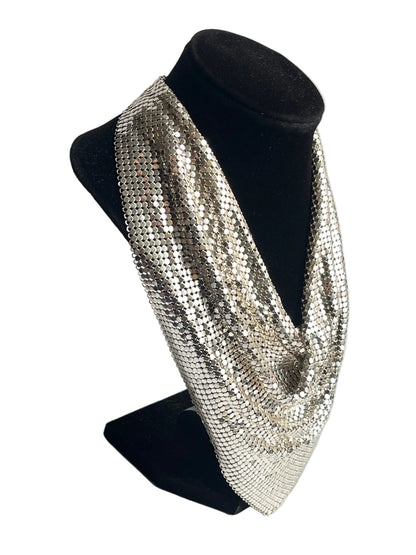 Whiting&Davis necklace metal mesh 1960's