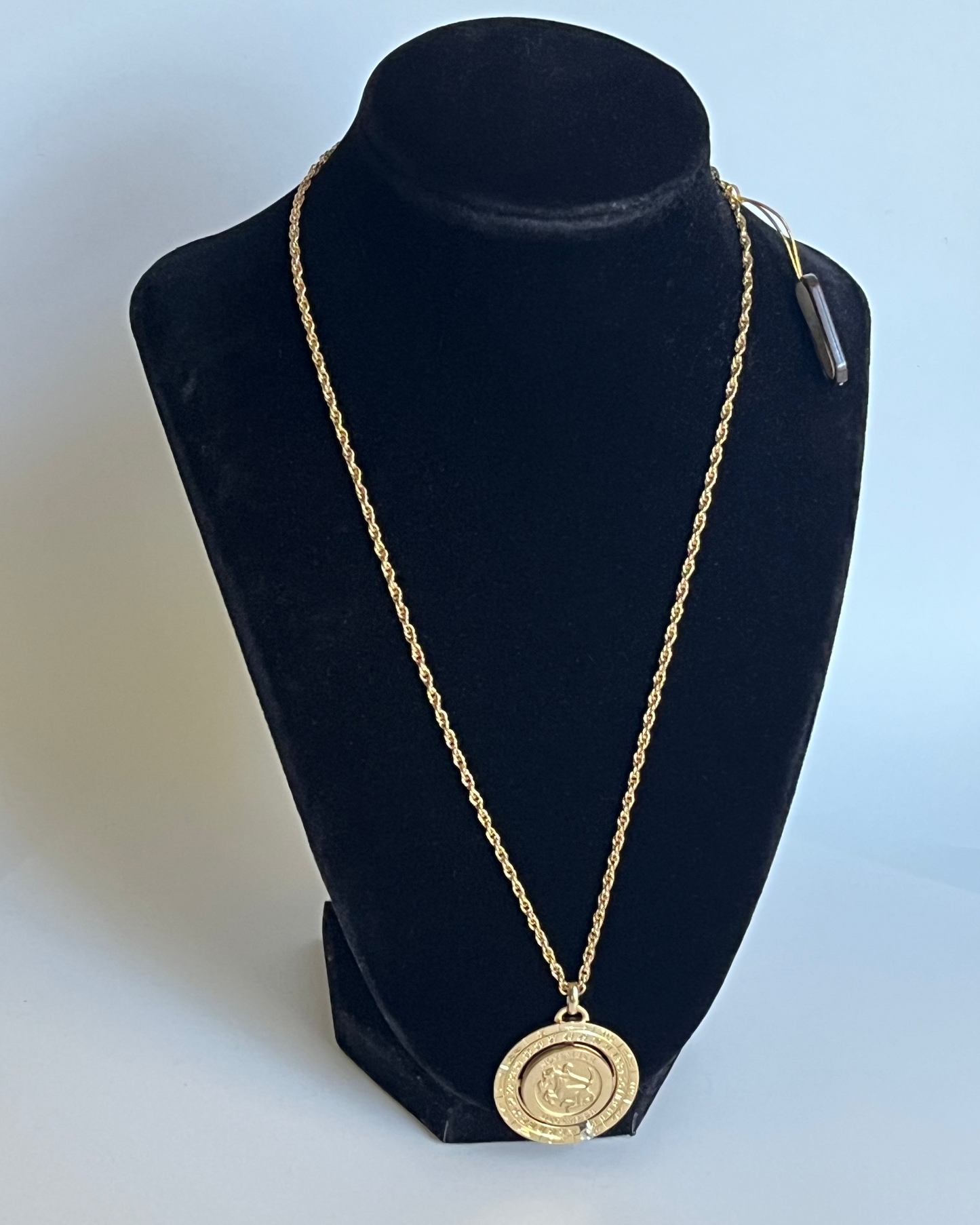 Vintage Pierre Cardin necklace zodiac diamond Sagittarius